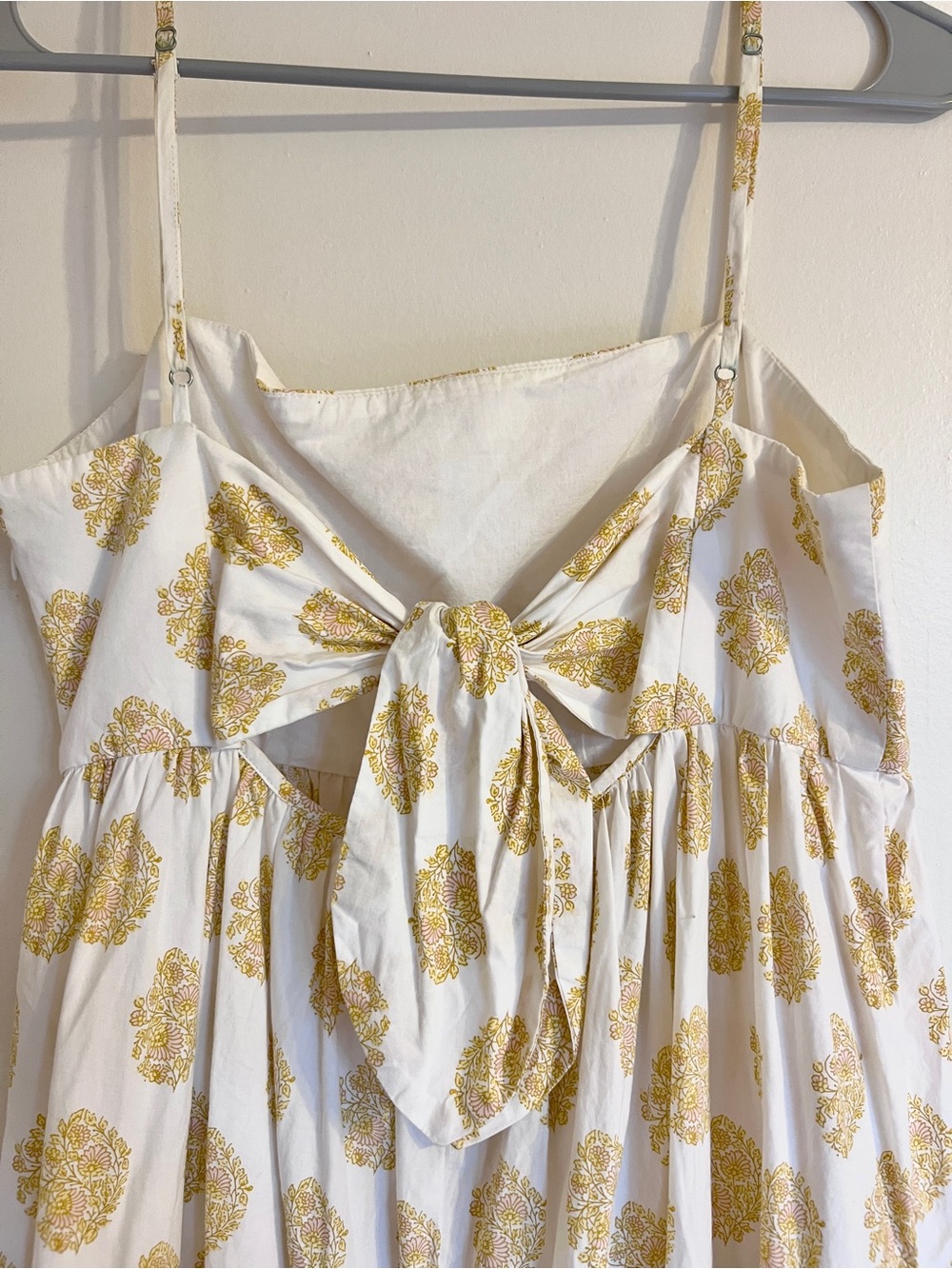 J. Crew Tie-back tiered dress in gathered floral block print - Picture 8 of 8